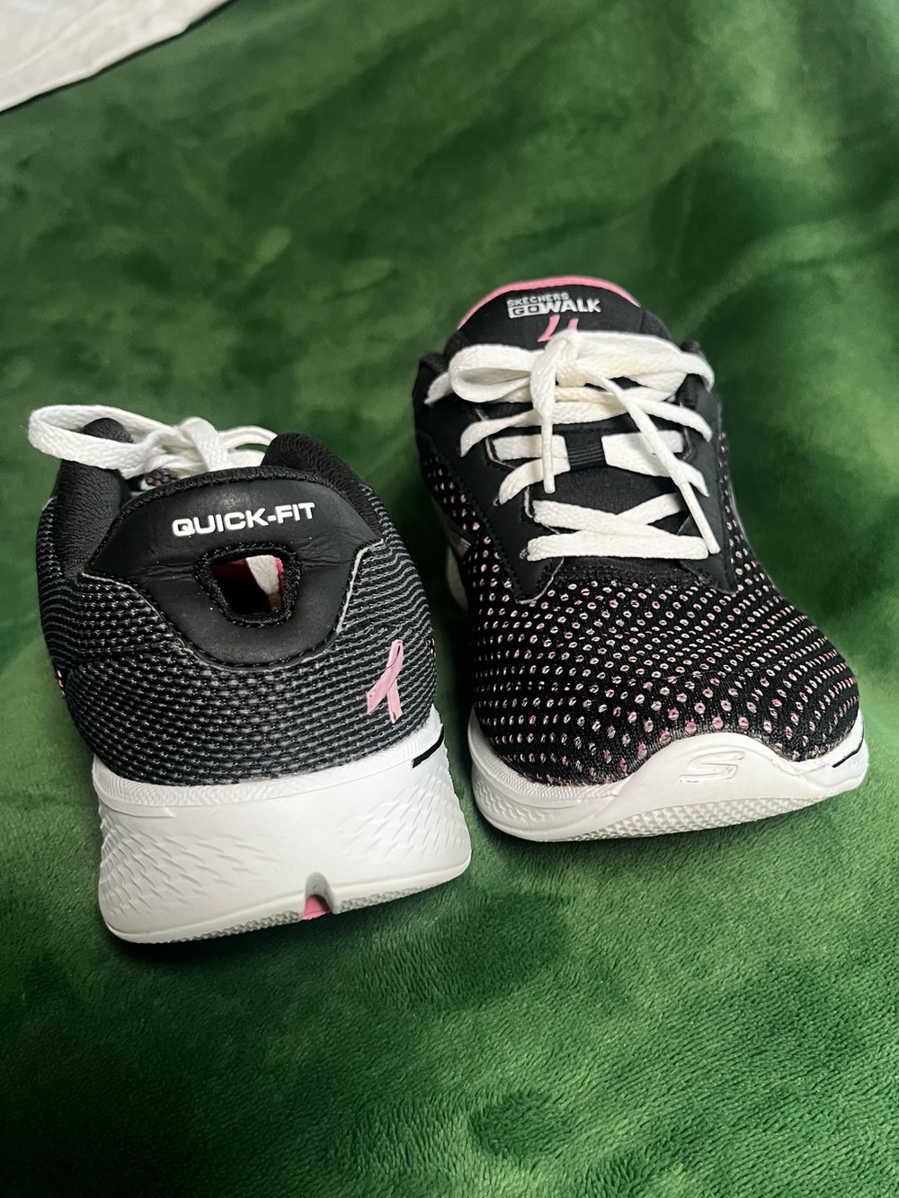 Skechers Black & Pink Women's Athletic Walking Sneakers - Picture 2 of 8